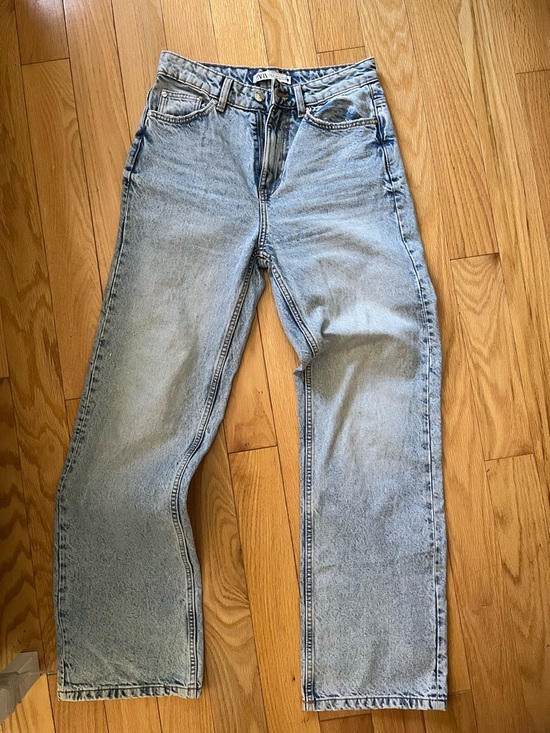 Zara Denim - Light Wash Zara High-Rise Straight Leg Jeans